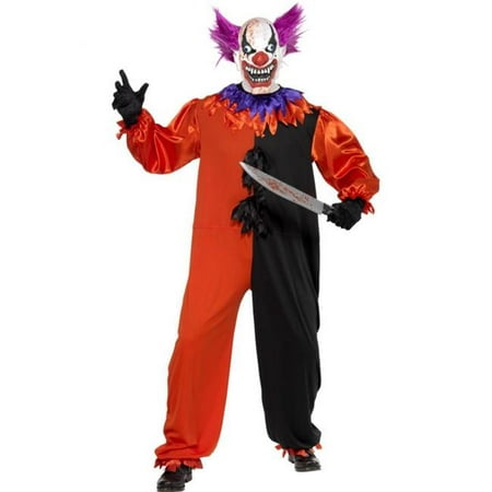 Smiffys 33474S Red Cirque Sinister Scary Bo Bo the Clown Costume with Jumpsuit & Mask - Small