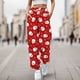 thumbnail image 1 of WILLBEST Pantalones Deportivos Casuales y elegantes para Mujer: Cómodos Pantalones Deportivos de Cintura Alta con Bolsillos para Navidad y Uso Diario. Extra Grande, 1 of 3