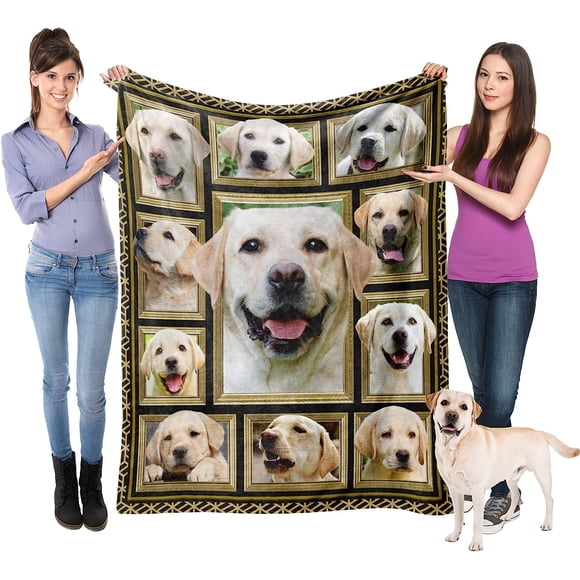 Labrador Retriever Blanket for Women Men Kids Labrador Retriever Gifts for Dog Lover Super Soft Fuzzy Dog Throw Blanket Labrador Retrievers Decor Plush Gift for Birthday Christmas inch 50"x60"