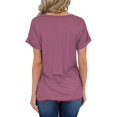 thumbnail image 2 of T-shirts à Manches Courtes Col en V pour Femmes Tee-Shirt Décontracté Ample, 2 of 3