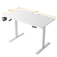 thumbnail image 7 of CubiCubi Electric Standing Desk, 44 inches Height Adjustable Table, Ergonomic Home Office Furniture with Splice Board, White, 7 of 7