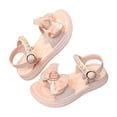 thumbnail image 4 of Siilsaa Toddler Sandals Girl Summer Sandals Open Toe Lace Princess Dress Wedding Flats Shoes Soft Non-Slip Sole First Walker Crib Shoes Pink,4, 4 of 9