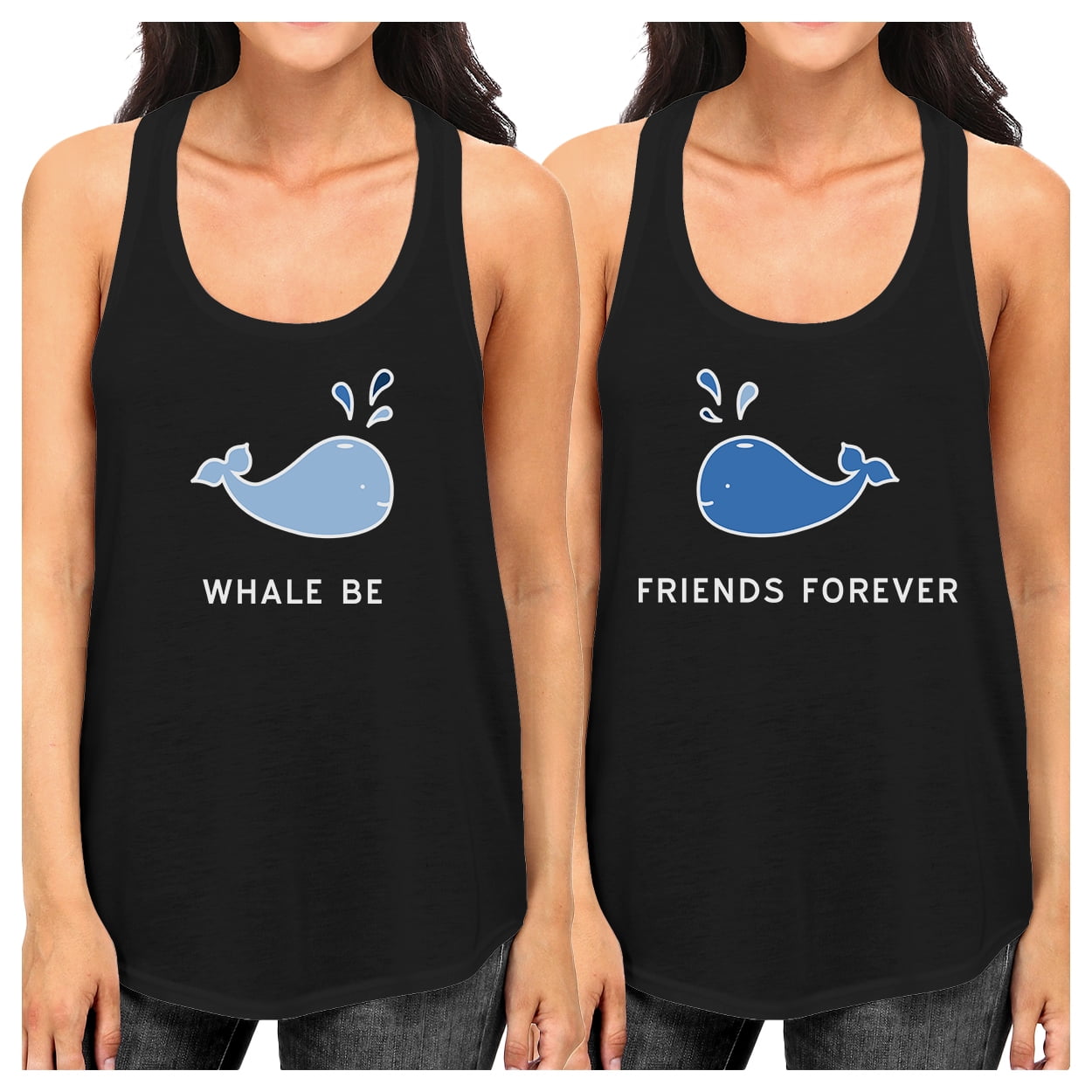 365 Printing Whale Be Friend Forever Bff Matching Black Cotton Summer Tank Top Walmart Com Walmart Com