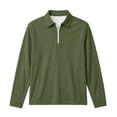 thumbnail image 3 of Asxite Toddler Girls and Boys Tops Long Sleeve Collared Half Zip Pullover Shirt Solid Casual Preppy, 3 of 8