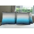 thumbnail image 6 of Ambesonne Ombre Throw Pillow Cover 4 Pack, Abstract Color Change Pattern, 20", Grey and Blue, 6 of 7