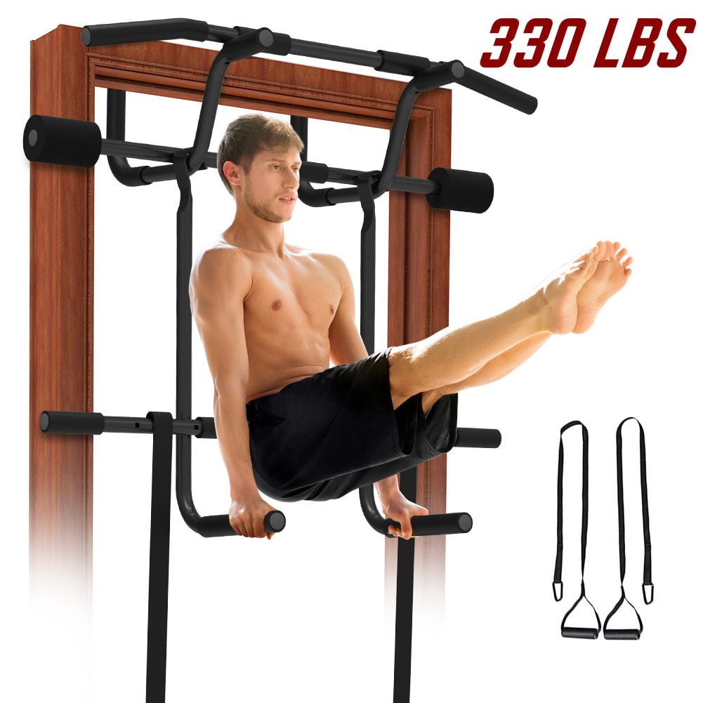 Pull up Bar for Doorway Black Door Pull Up Bar Chin Up Bar High Density Foam Grip Strength Training Pull-up Bars Iron Gym/Home Workout Equipment for Men,Easy-to-Install Exercise/Workout Bar