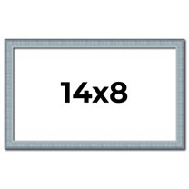14x8 Frame Blue Scuffed Farm Board Solid Wood Picture Frame Width 0.75 Inches | Interior Depth 0.5