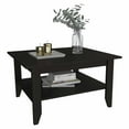 thumbnail image 2 of Modern Jet Black Coffee Table with Shelf, 2 of 6