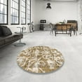 thumbnail image 4 of Ahgly Company Machine Washable Indoor Rectangle Abstract Dark Gold Brown Area Rugs, 5' x 8', 4 of 7