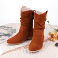 thumbnail image 4 of Botas Occidentales Puntiagudas para Mujer Con Hebilla Antideslizante Uso Diario, 4 of 9