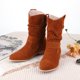 thumbnail image 4 of Botas Occidental Zippe Cortas Cómodas Gamuza Botines Mujer Antideslizantes Ligeros para Otoño Invierno Rojo, 4 of 9