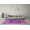 thumbnail image 3 of Ahgly Company Indoor Rectangle Medallion Purple Traditional Area Rugs, 7' x 9', 3 of 4