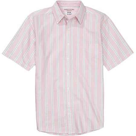 Faded Glory - Big Men's Short-Sleeved Striped Oxford Shirt