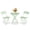 Green, variant on 3-Piece Outdoor Folding Bistro Set, Metal Patio Table and Chairs Set for Balcony, Backyard, and Garden, Weather-Resistant Small Bistro Set, No Assembly Required