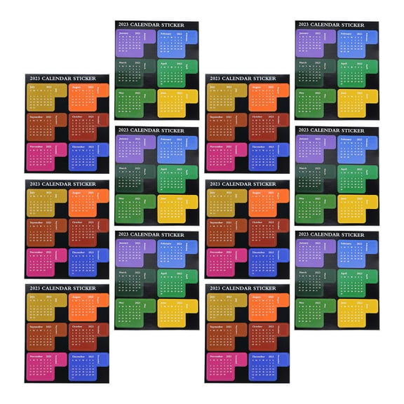 Raindrops  12 Sheets Calendar Sticker Tabs Month Index Labels DIY Stickers