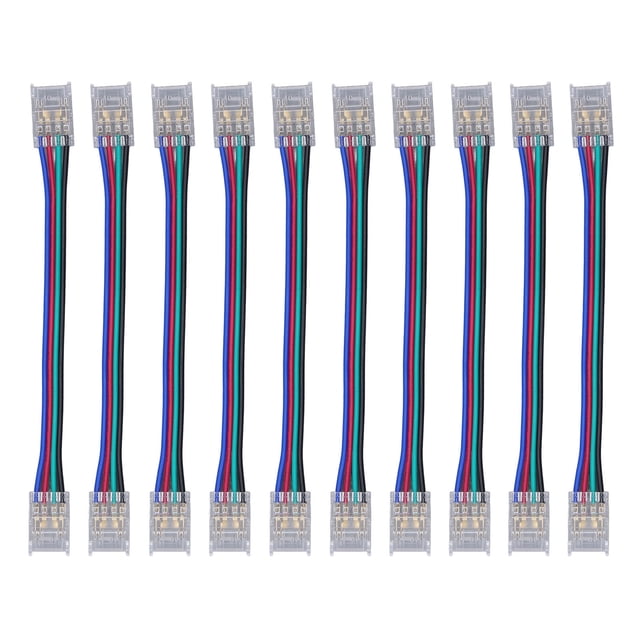 Kit De Conector De Luz De Tira LED, 10 Piezas De Conexión Rápida De 4 Pines Conector De Tira De Luz COB Ligero Para Almacén