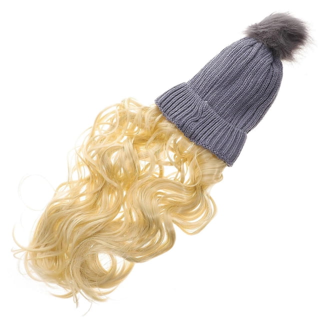 Hats For Woman Synthetic Fiber Wig Hat Elegant Warmth Travel Essentials 70X16CM 1Set
