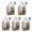 Halloween Pumpkins and, variant on 5 Pack Foldable Shopping Bag,Halloween Pumpkins and Spooky Trees Reusable Grocery Bags with Pockets,Large Reusable Tote Bags with Handles Waterproof & Lightweight