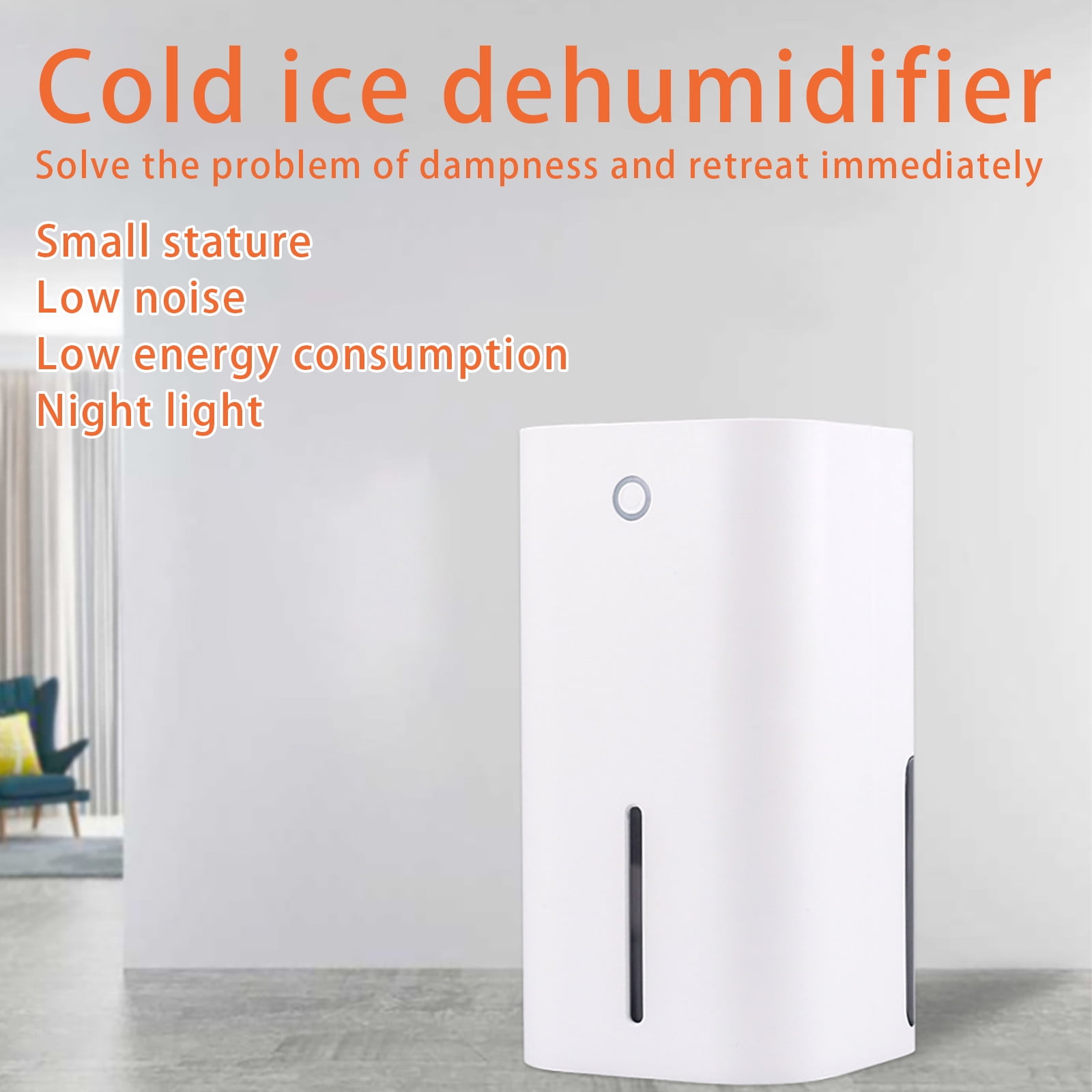 Anckoeil Household Dehumidifier, Household Silent Dehumidifier, Bedroom Bathroom Basement Closet Household Portable Small Dehumidifier