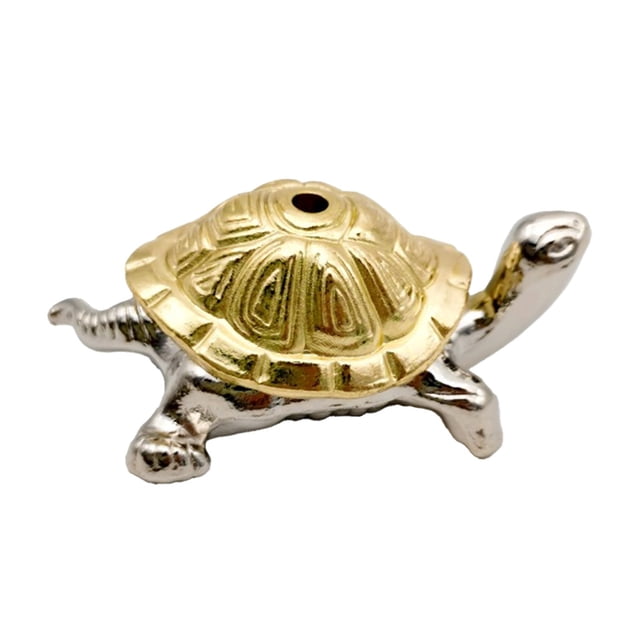 Incense Stick Holder Metal Turtle Shape with 0.08 in Diameter Hole for Slender Incense Sticks