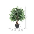 thumbnail image 2 of Vickerman 4' Artificial Ficus Extra Full Bush, Gray Round Plastic Container., 2 of 3
