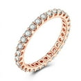 thumbnail image 2 of Wedding Bar Set Moissanite, 1.80 MM Round Cut Moissanite Full Eternity Band, Stackable Band, Dainty Ring, Eternity Gold Wedding Ring, 2 of 6