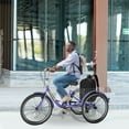 thumbnail image 3 of Lilypelle 24"/26" Adult Tricycle 3 Wheel Trike Low Stand-over Frame Bike with Shimano Derailleur,Large Rear Basket,Double Wall Rims, 3 of 14