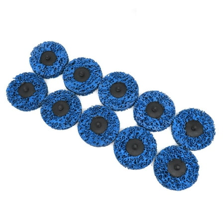 

10Pcs 3Inch Strip Disc Quick Change Abrasive Disc Easy Strip Clean Grinding Wheels for Rust Removal Blue