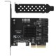 thumbnail image 1 of Carte d'extension PCIE vers disque dur SATA 3.0 6 ports 6 Go PCIE 3.0 GEN3 4X, 1 of 4