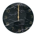 thumbnail image 5 of 12inch Marble Grain Analog Wall Clock for Living Room,Round Ultra-Thin Acrylic Silent Decorative Clock Battery Operated Black, 5 of 6