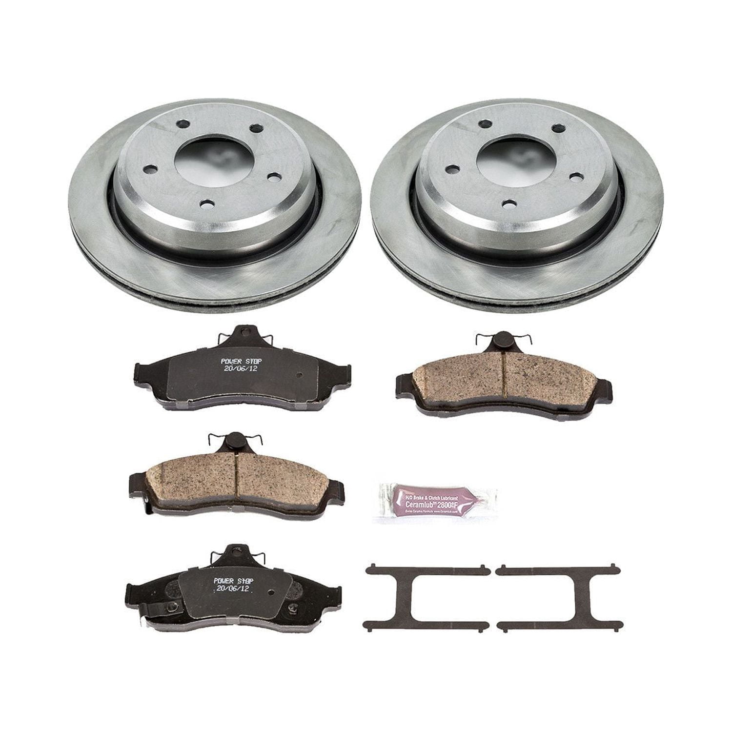 Power Stop Rear Stock Replacement Brake Pad and Rotor Kit KOE5064