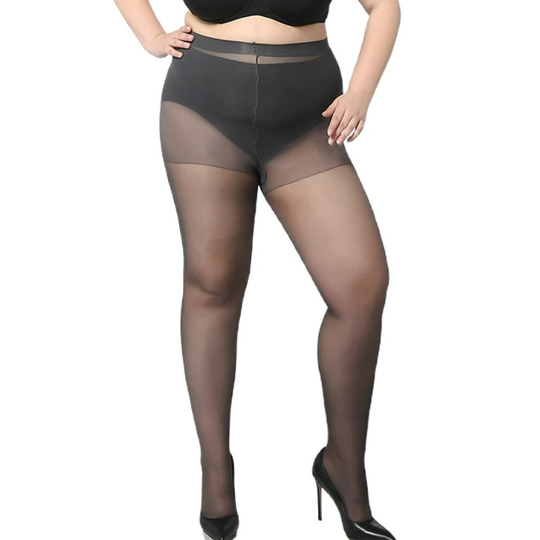 File:Sheer tights or pantyhose with high waist control top and