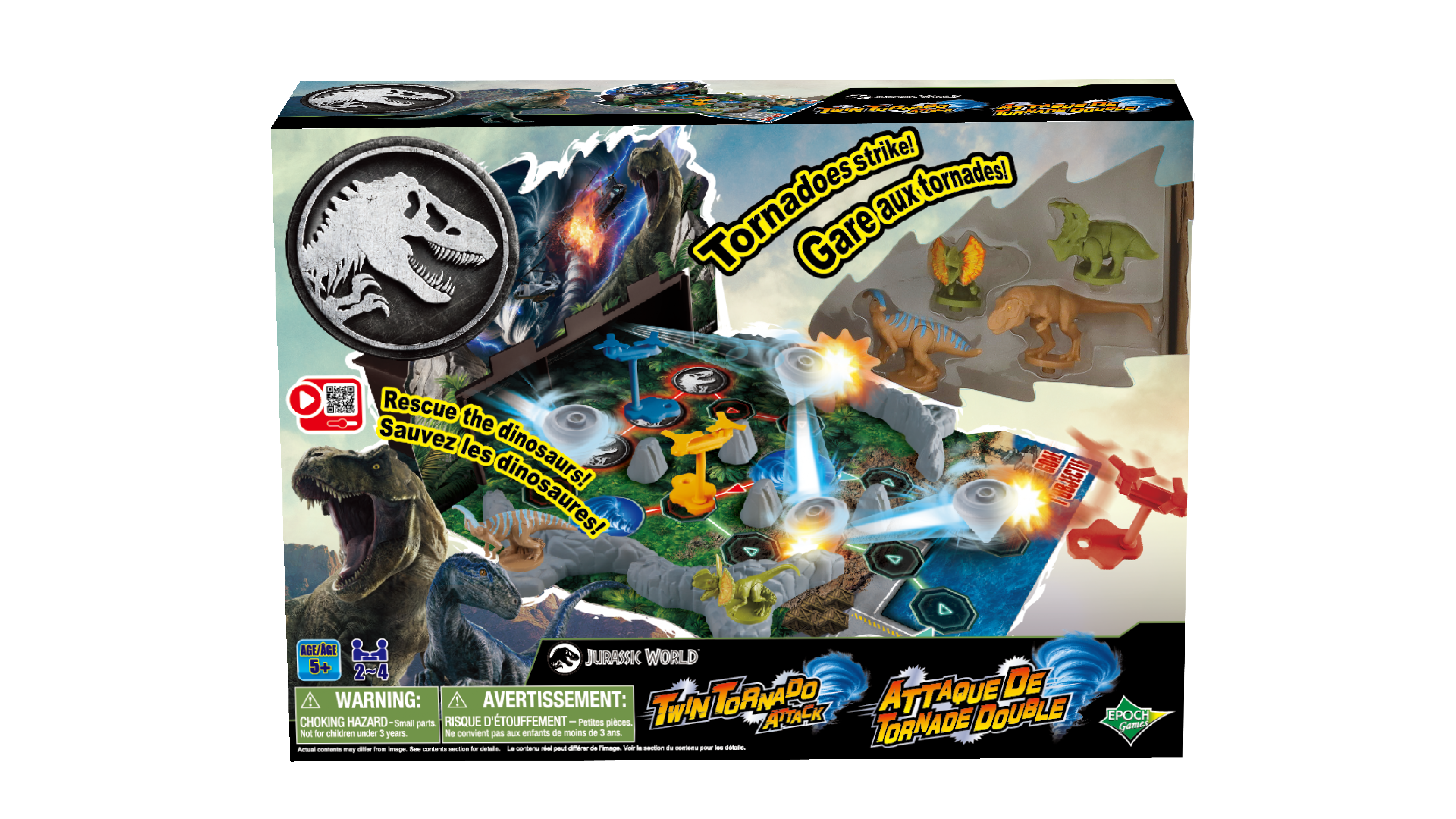 Epoch Games Jurassic World Heat Wave Tornado, Tabletop Skill and Action Game, Ages 5+