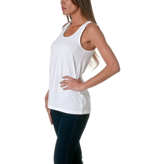 Sofra Women's Athleisure Loose Fit Yoga Tank Top Relaxed Flowy Top Tee