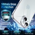 thumbnail image 4 of Crystal Clear Case for iPhone 15 Plus, [Not Yellowing] [Camera Protection] [Military Grade Drop Tested] Transparent Shockproof Protective Phone Case Soft Silicone Slim Cover, 6.7", Silver, 4 of 16