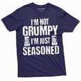 thumbnail image 4 of Men's Funny I am not Grumpy I am just seasoned T-shirt Grandpa Papa Dad Fathers day funny Gift tee (4X-Large Black), 4 of 7