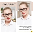 thumbnail image 3 of OCCI CHIARI Women Reading Glasses 1.50 Stylish Ladies Readers with Comfort Spring Hinge Grey, 3 of 7