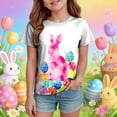 thumbnail image 2 of Taybagh Shirts for Girls Happy Easter Graphic Print Girls Short Sleeve Spring T-Shirt Funny Tee Cotton, 2 of 6
