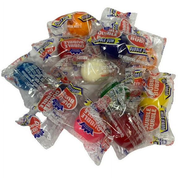 Dubble Bubble Assorted Wrapped Gumballs 3 lb Bulk Bag