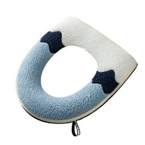 YIMWNYI Zipper Model Toilet Seat Cover, Embroidered Toilet Seat Cover, Waterproof Household Toilet Seat Protector, Four Seasons Universal Toilet Seat Washer, Soft & Easy to Clean