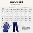 thumbnail image 5 of Qylux Women's Pajama Long Sleeve Adjustable Long Pants Sleepwear Set Soft Two Piece Matching Set with Pockets,Blue Grid,M, 5 of 7