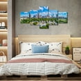 thumbnail image 3 of TISHIRON 5PCS Framed Canvas Wall Art Set,50"x24" Carolina Cityscape Canvas Art Decor, 3 of 7