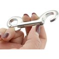 thumbnail image 3 of Pack of 5 Snap Hooks Double Ended Bolt Snaps Nickel Plated Trigger Snaps Clasp Buckle Trigger Clips Best for Spring Pet Buckle Key Chain for Linking Dog Leash Collar Handmade Crafts Project, 3 of 7