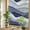 Dark Blue, variant on Rainbow Window Privacy Film, Purple Ombre Static Cling Window Film PVC, Modern Geometric Moire Abstract Art No Glue UV Blocking Glass Covering, Removable Stained Glass Sticker 17.7''x39.3''