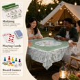 thumbnail image 6 of 55x55 Inch Tablecloth Table Cloth, Green Chinoiserie Mahjong Tablecloth 55x55 Inch Table Covers, Stain Resistance Polyester Table Cover for Kitchen D, 6 of 6