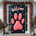 thumbnail image 6 of Feline Theme Love Banner Red Bow Ties Valentine Display Heart Pattern Cherry Blossom Design Backdrop for Valentine's Day Romantic Party Wedding Decoration, 6 of 9