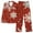 Red, variant on Lorytime Christmas Pjs Sets for Women Snowflakes Long Sleeved Collared Tops Elastic Waist Pants Cozy Sleepwear Gift