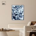 thumbnail image 3 of Dashes Due Canvas Modern Black And White Abstract Wall Art by Art Remedy, Black Frame, 36" x 45", 3 of 7