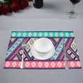 thumbnail image 2 of MKHERT Paisley Ornament Ethnic Mandala Yoga Tattoo Style Placemats Table Mats for Dining Room Kitchen Table Decoration 12x18 inch,Set of 6, 2 of 4