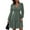 Dark Green, variant on PRETTYGARDEN Womens Sweater Dress Fall Long Sleeve V Neck A Line Fit and Flare Ribbed Knit Short Dresses Winter Outfits
